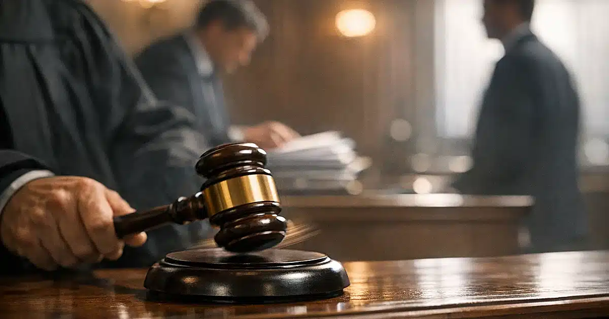 Illustration depicting legal documents and Florida Bar symbols representing an ethics investigation reversal