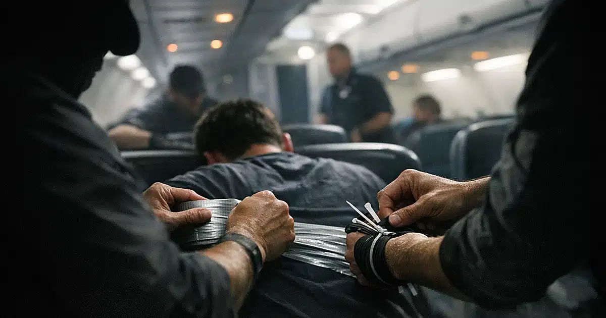 Featured image for: Passengers use duct tape and zip ties to restrain man during violent outburst on American Airlines flight